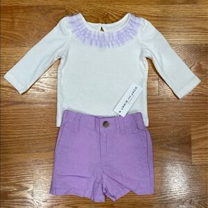 Janie and Jack Purple Outfit
